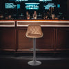 Velvet & Faux Leather Bar Stool Swivel Chair Adjustable with Backrest - The royce furnishings