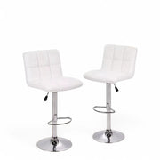 Faux Leather Bar Stool Gas Lift Stools Pub Club Cafe Home Breakfast Swivel Chair - The royce furnishings