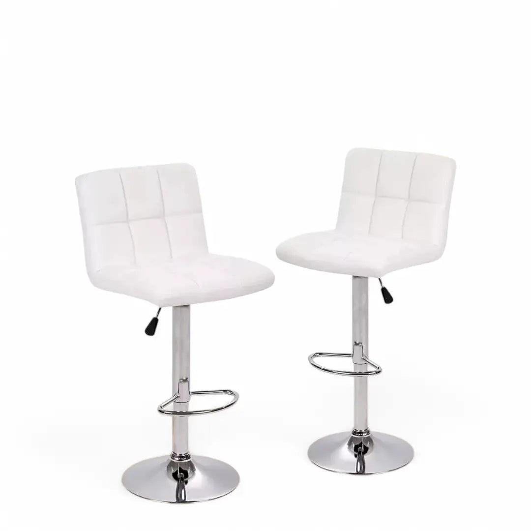 Faux Leather Bar Stool Gas Lift Stools Pub Club Cafe Home Breakfast Swivel Chair - The royce furnishings