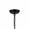 Oron 4-Light Black Reversible Chandelier with Clear Glass Shades - The royce furnishings