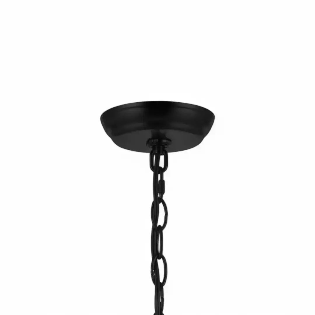 Oron 4-Light Black Reversible Chandelier with Clear Glass Shades - The royce furnishings