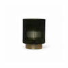 Dark Green Ribbed Glass Ambient Table Lamp - The royce furnishings