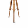 Vintage Style Tripod LED Floor Lamp Teak Wooden Floor Without Shade - The royce furnishings