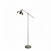 Satin Nickel Lever Arm Adjustable Floor Light Standing Lamp - The royce furnishings