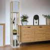 Wooden Floor Lamp With Storage Shelves - The royce furnishings