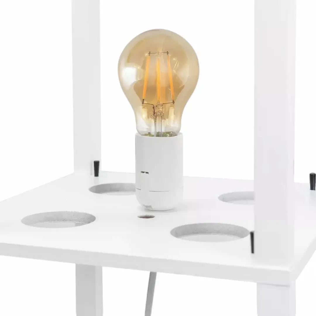 Wooden Floor Lamp With Storage Shelves - The royce furnishings