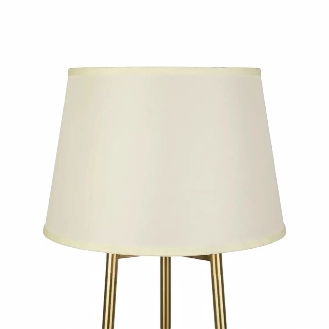 Classic Tripod Standing Floor Lamp Eye-Care LED Light with 3 Tier Marble Shelves - The royce furnishings