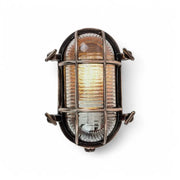 Bow Modern IP64 Rated Oval Copper Effect Nautical Design Outdoor Wall Light - The royce furnishings
