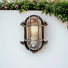 Bow Modern IP64 Rated Oval Copper Effect Nautical Design Outdoor Wall Light - The royce furnishings