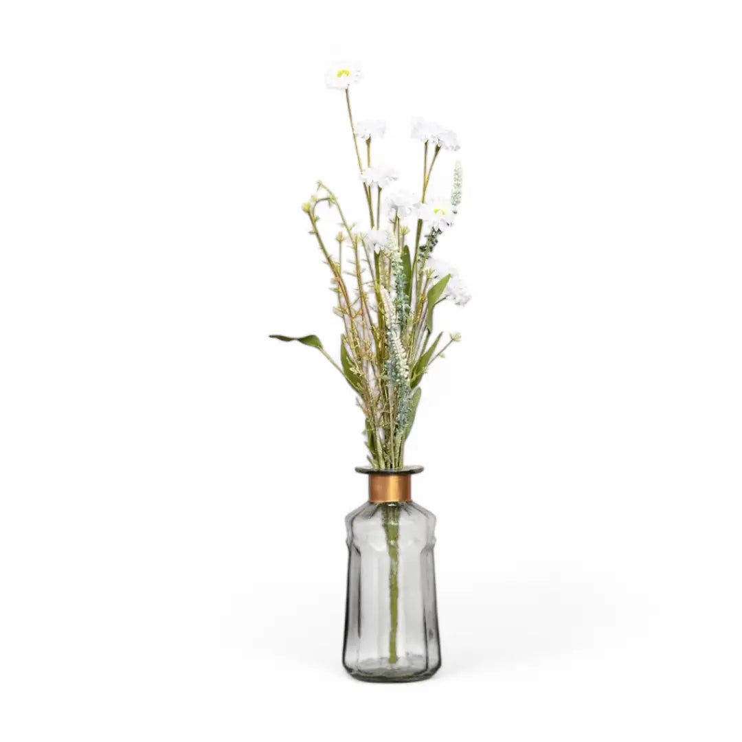 Realistic Faux White Daisy Cornflower Stem Artificial Wild Spring Meadow Flower - The royce furnishings