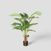 Large Artificial Palm Tree Potted in Black Pot 110cm - The royce furnishings
