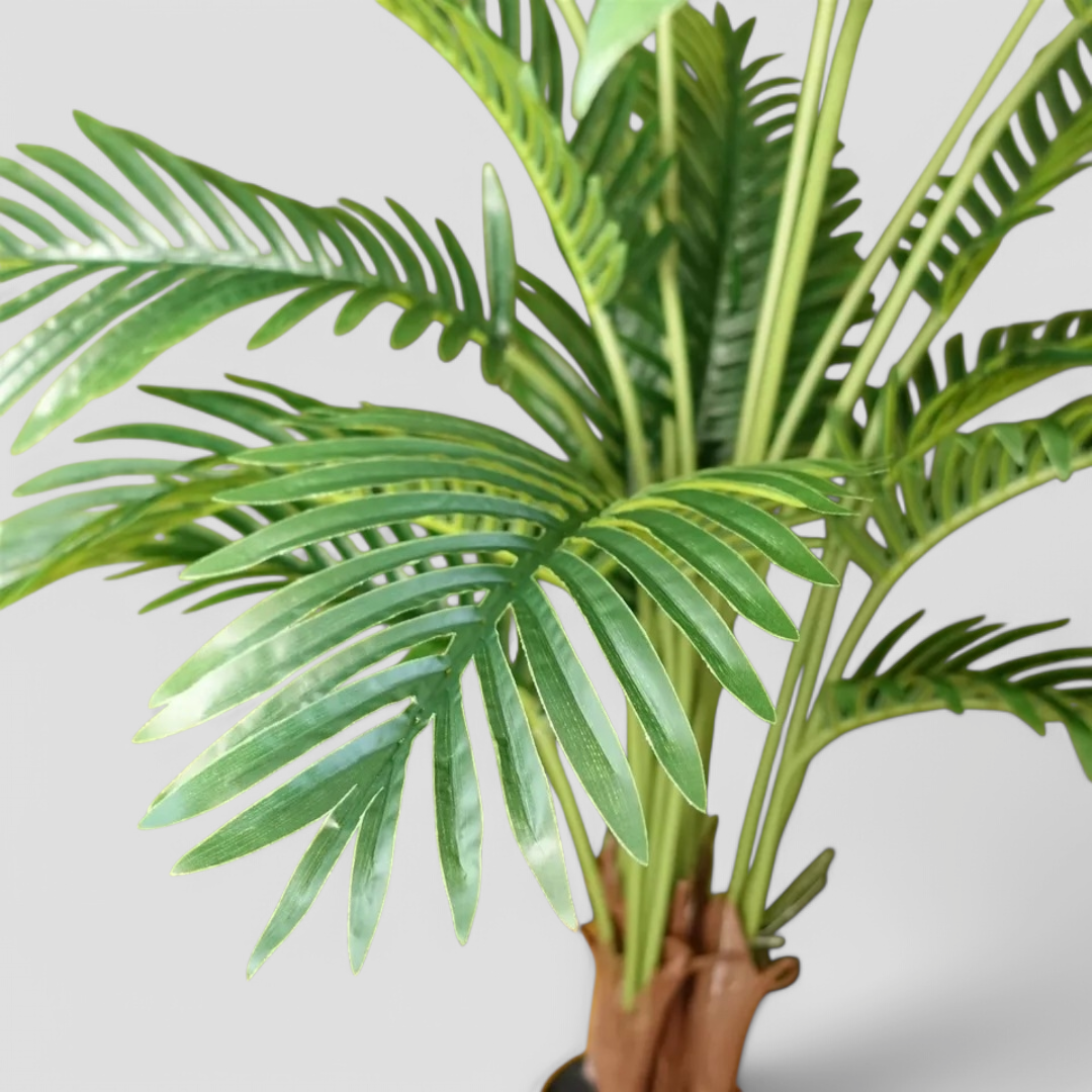 Large Artificial Palm Tree Potted in Black Pot 110cm