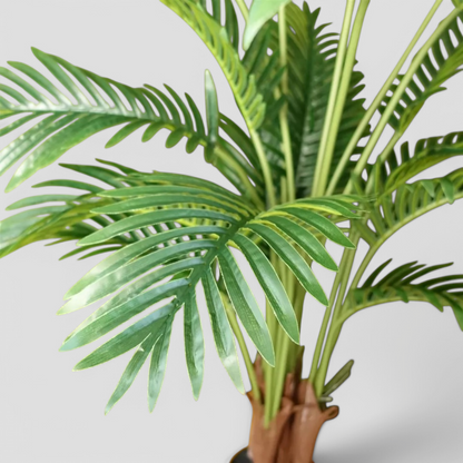 Large Artificial Palm Tree Potted in Black Pot 110cm