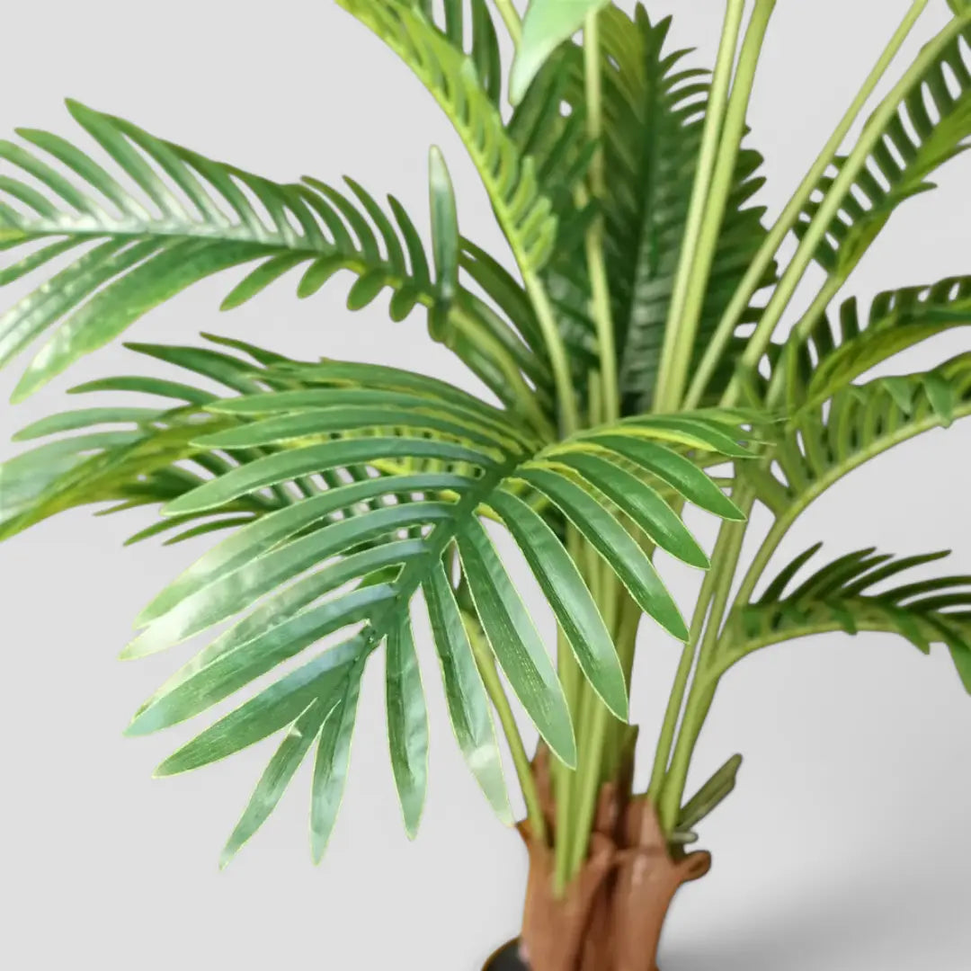 Large Artificial Palm Tree Potted in Black Pot 110cm - The royce furnishings