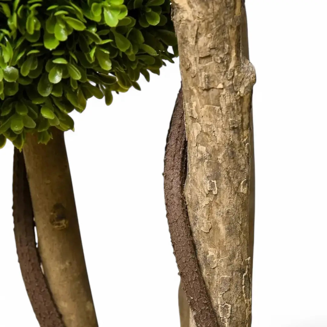 HOMCOM Potted Artificial Plants Boxwood Ball Topiary Trees Indoor Outdoor - The royce furnishings