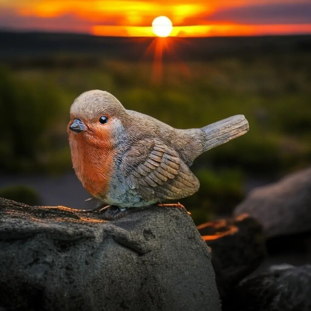 Robin Bird Garden Ornament Outdoor Animal Statue Robins Decoration Wildlife - The royce furnishings