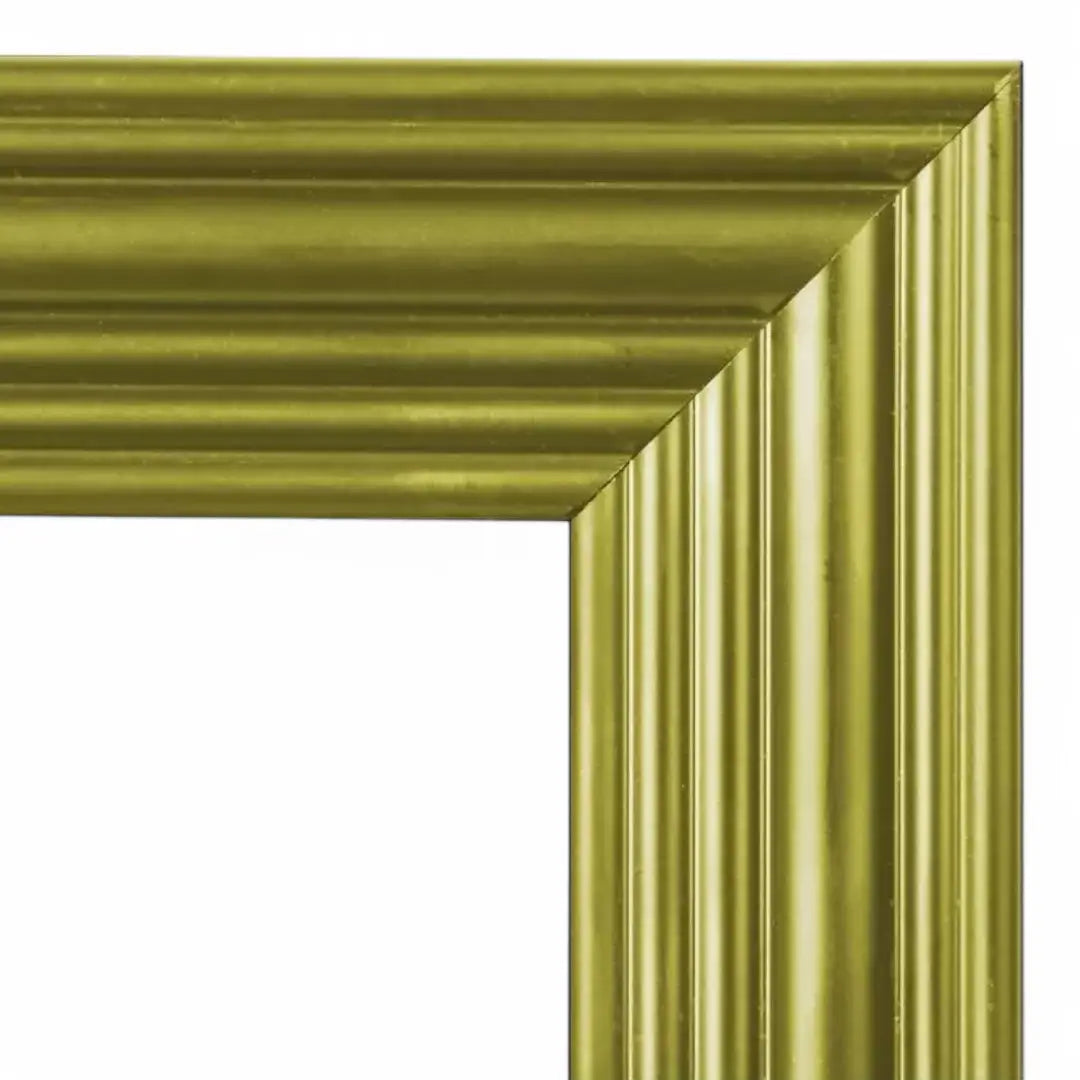 Full Length Rectangular Mirror Gold Metallic Frame Easy Hang Vertical Horizontal - The royce furnishings