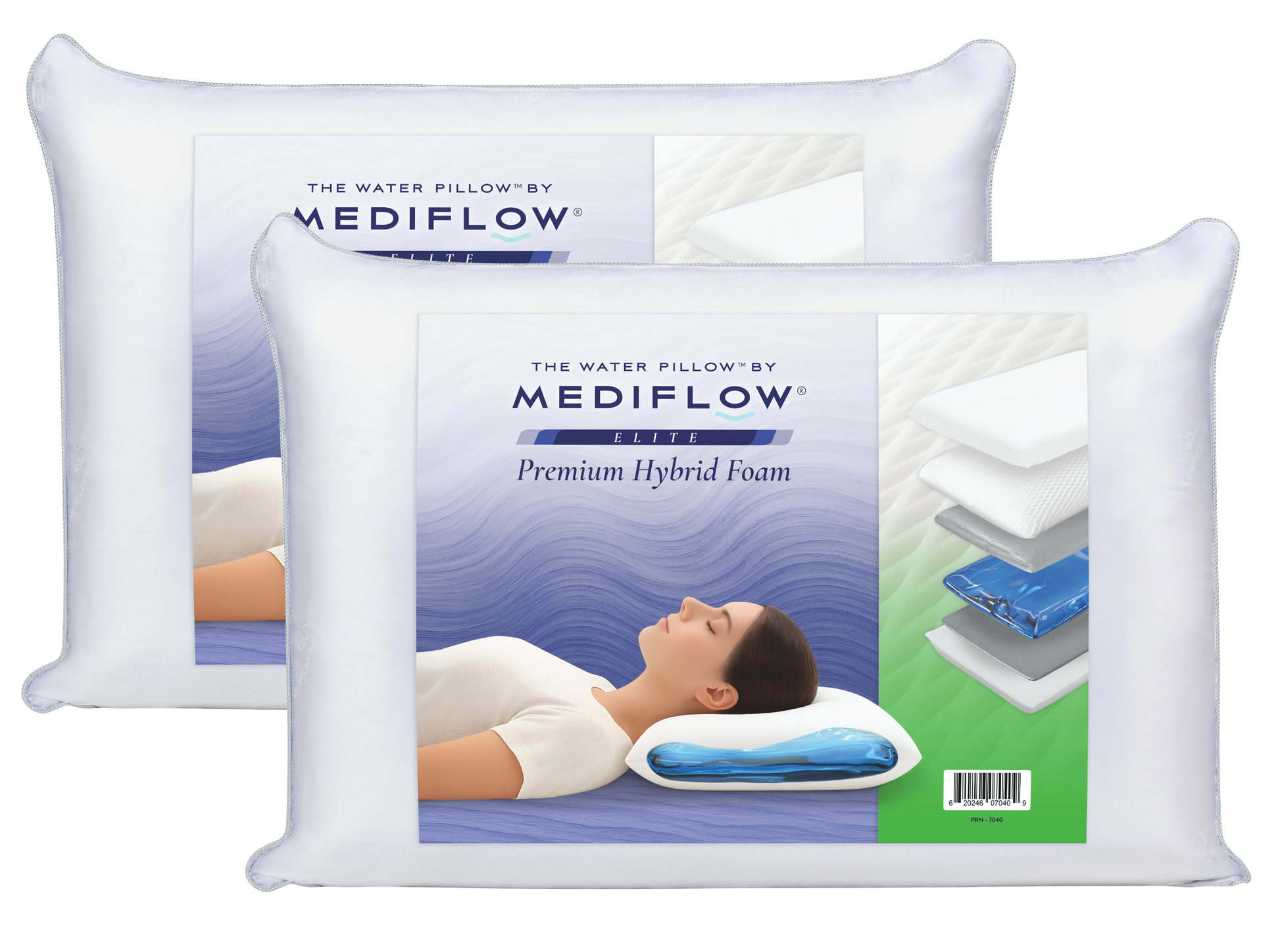 Mediflow Water Pillow - Elite Hybrid Foam - The Royce Furnishings