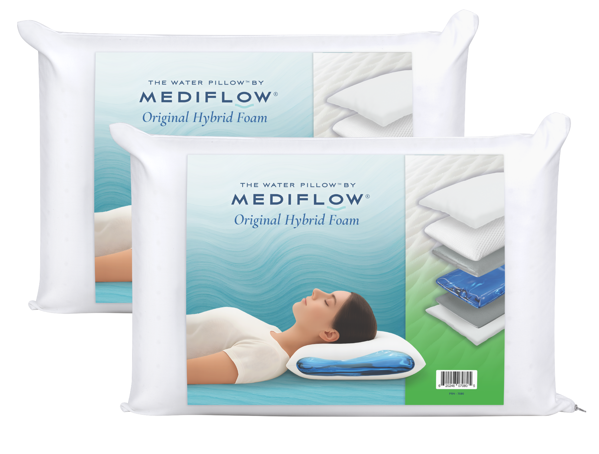 Mediflow Water Pillow - Original Hybrid Foam - The Royce Furnishings