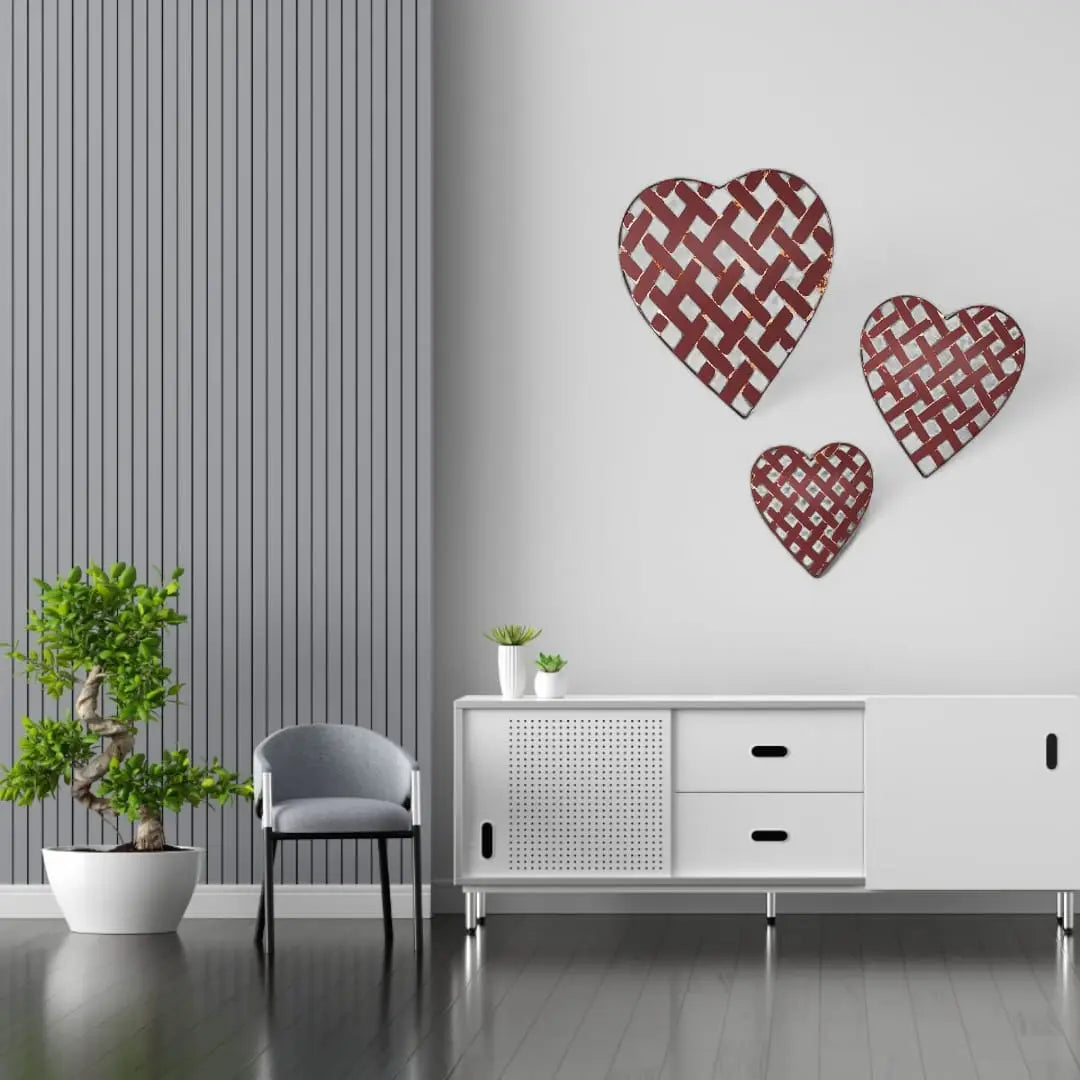Ripeng 3 Pieces Valentine Rustic Galvanized Heart Shape Wall Decor Rustic Farmhouse Metal Heart Wall Art - The royce furnishings